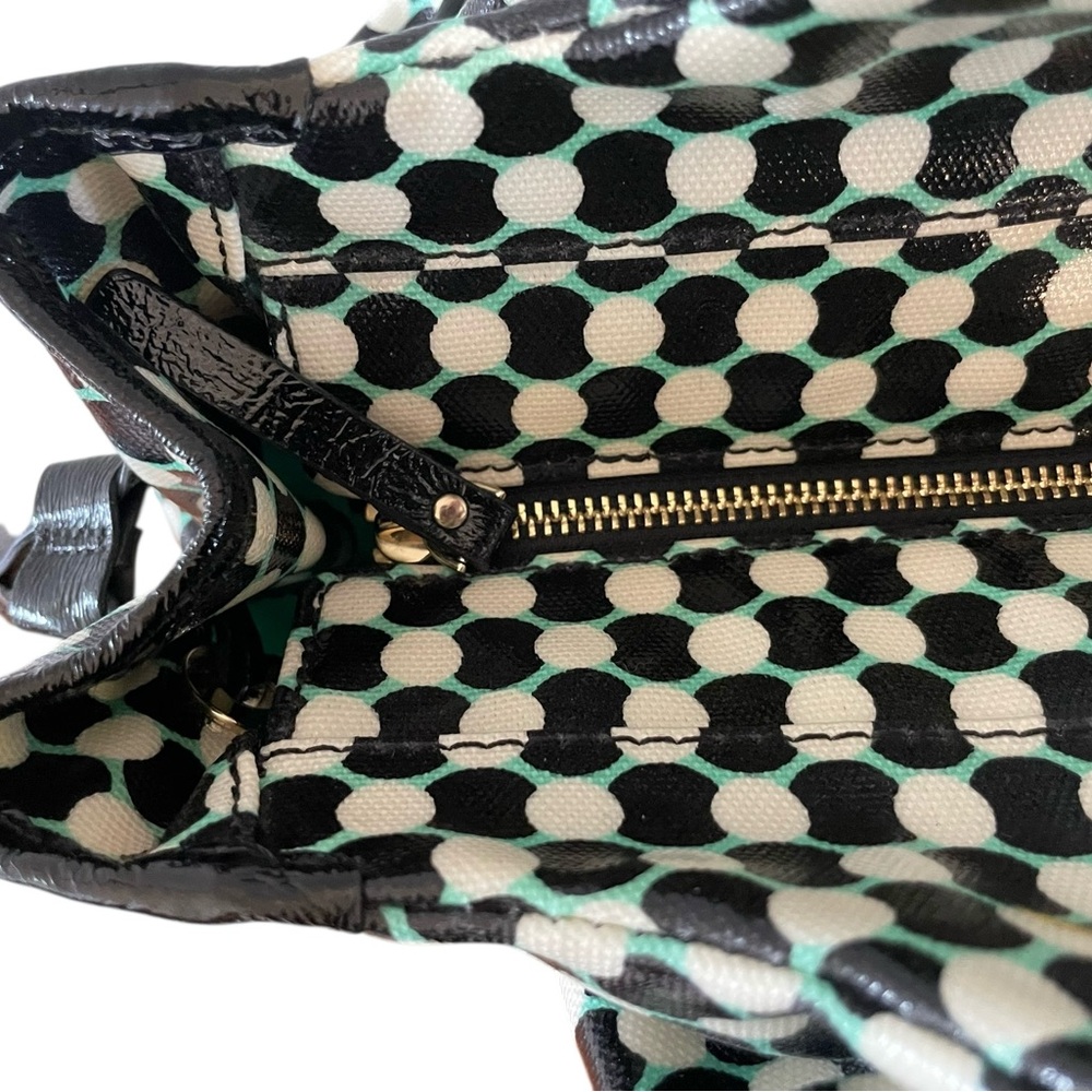 KATE SPADE Dundee Drive Stevie Mint Green Checkered Tote Shoulder Bag Storybook - Picture 13 of 16